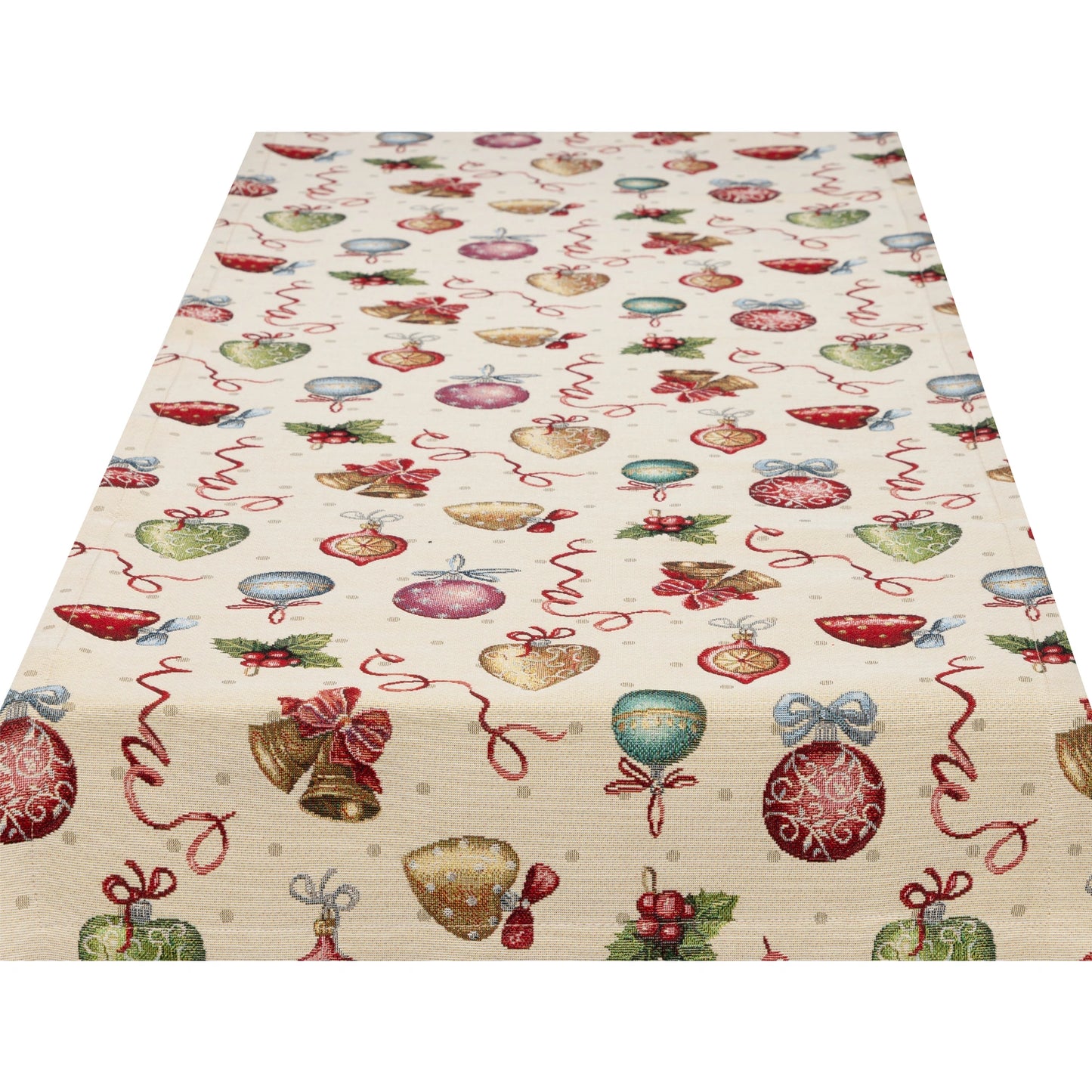Gobelin Tischband Christbaumzauber Bunt - Jingel Bells Dots 50x150 cm