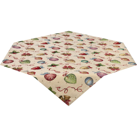 Gobelin Mitteldecke Christbaumzauber Bunt - Jingel Bells Dots 85x85 cm