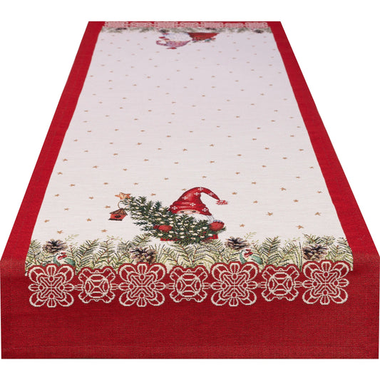 Tischband Zipfelmützen-Glück - Gnomos X-Mas 45x140 cm