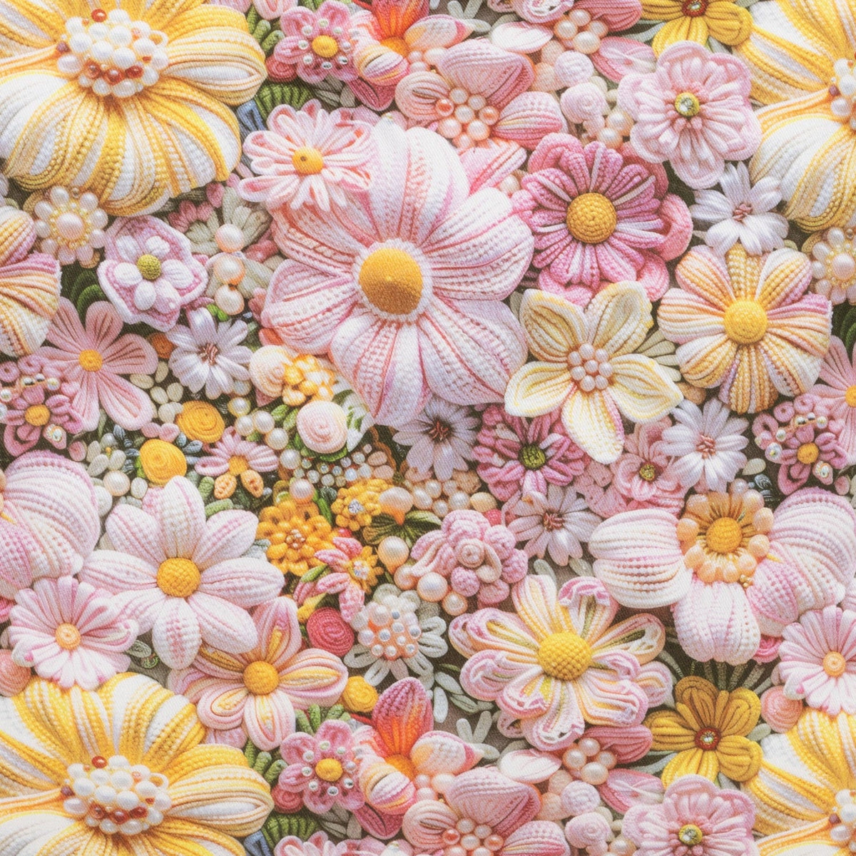 Baumwoll Kissenhülle Blüten Illusion 40x40 cm