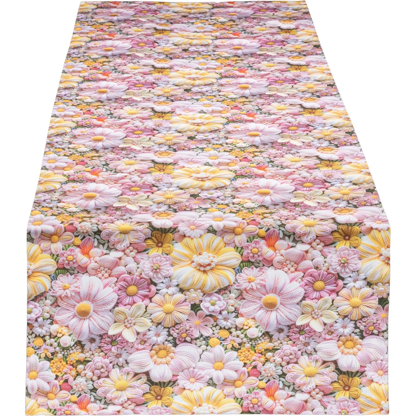 Baumwoll Tischläufer Blüten Illusion 40x90 cm