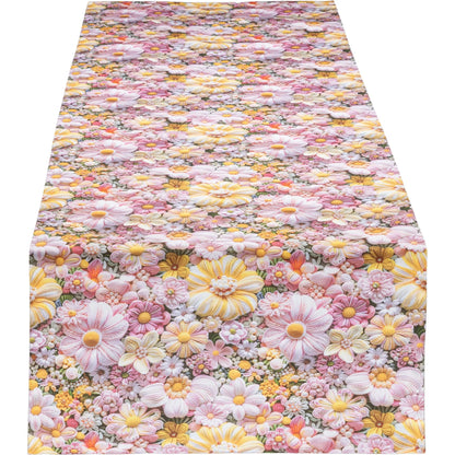 Baumwoll Tischläufer Blüten Illusion 40x90 cm