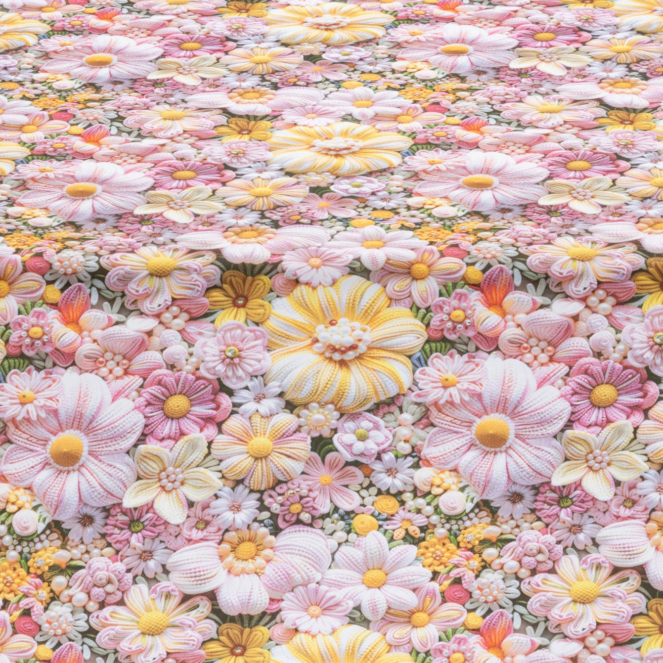 Baumwoll Tischband Blüten Illusion 50x150 cm