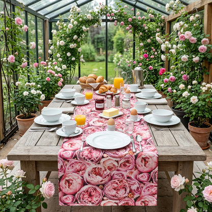 Präzisions-Druck Tischband Rosenfreude 45x150 cm