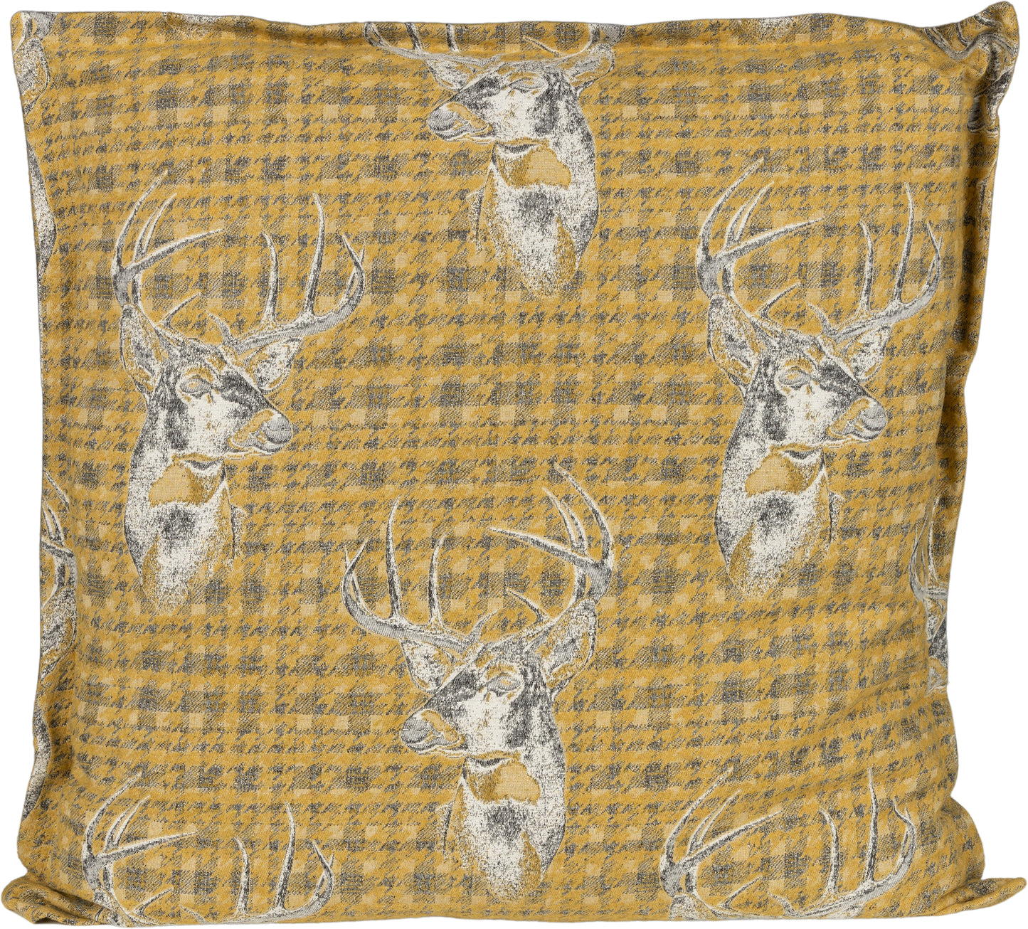 Kissenhülle Homeland Antler Gold 50x50 cm | Filzig-Warm & Robust - Hirsch Senfgelb Stehsaum