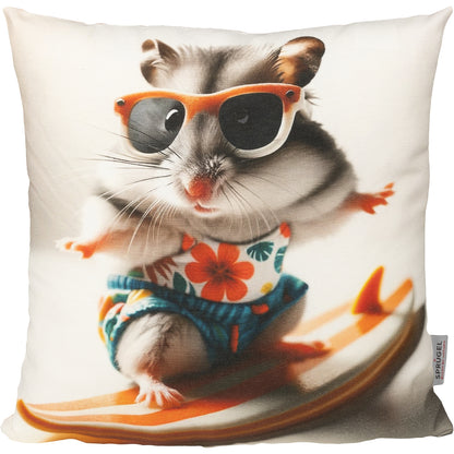 Kissenhülle Surfer Hamster