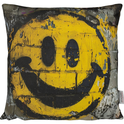 Wende-Kissenhülle Friendly + Angry Smiley