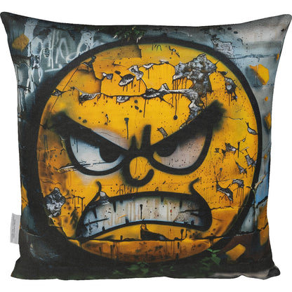 Wende-Kissenhülle Friendly + Angry Smiley