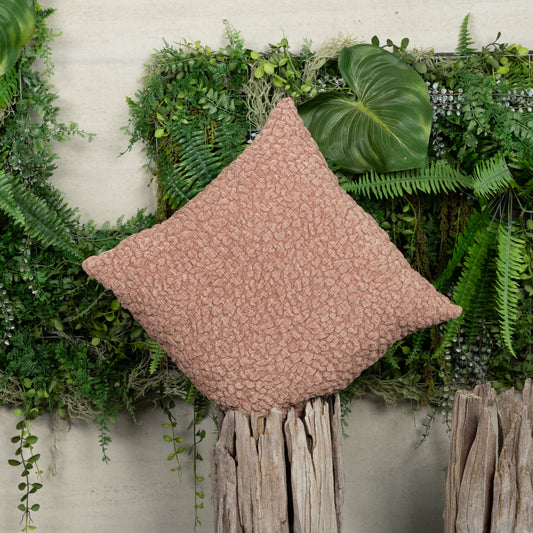 Kissenhülle Vapi Bubbles Nude 45x45 cm | Flauschig & Voluminös - Bouclé Altrosa Noppen