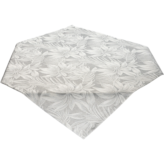 Mitteldecke mit Dschungel Palmenblättern in Grau - Yalda Palm grey 85x85 cm