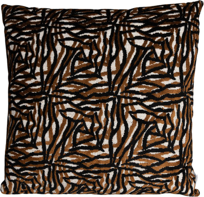 Kissenhülle Palota Modern Art 45x45 cm | Fest & Griffig - Abstraktes Motiv Braun Creme
