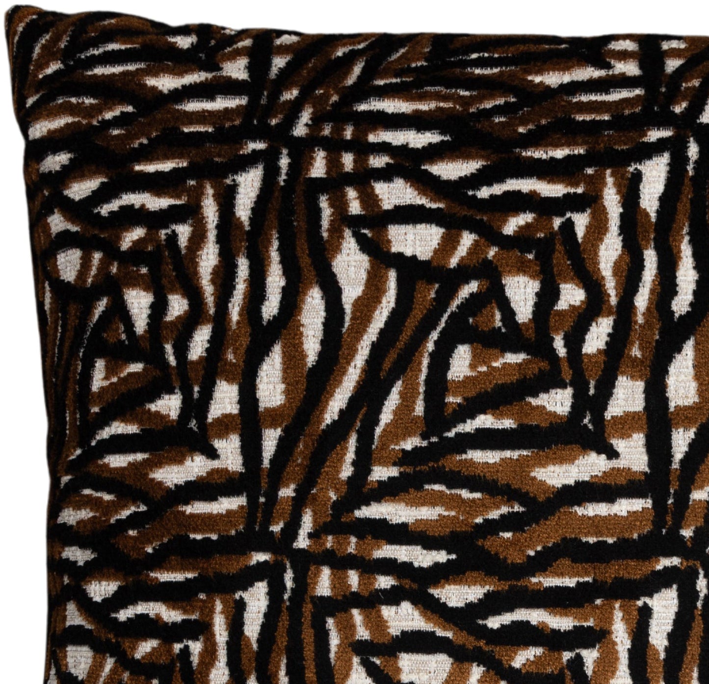 Kissenhülle Palota Modern Art 45x45 cm | Fest & Griffig - Abstraktes Motiv Braun Creme