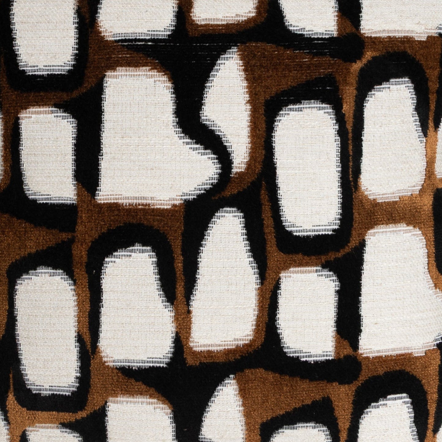 Kissenhülle Palota Pattern 45x45 cm | Fest & Griffig - moderne Abstraktion Braun Creme