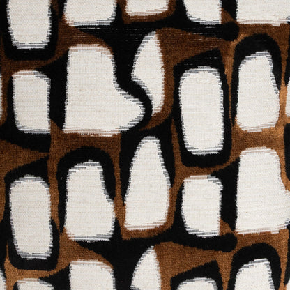Kissenhülle Palota Pattern 45x45 cm | Fest & Griffig - moderne Abstraktion Braun Creme