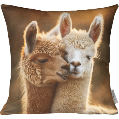 Kissenhülle Alpaka Liebe - Lovely Alpacas 45x45 cm