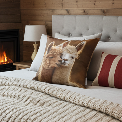 Kissenhülle Alpaka Liebe - Lovely Alpacas 45x45 cm