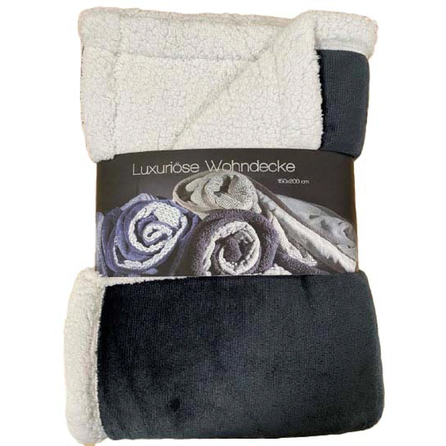 Sherpa Uni-Wohndecke, Farbe anthrazit