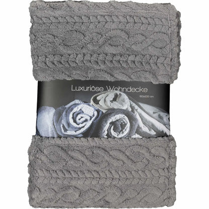 Rope-Wohndecke, Farbe grau
