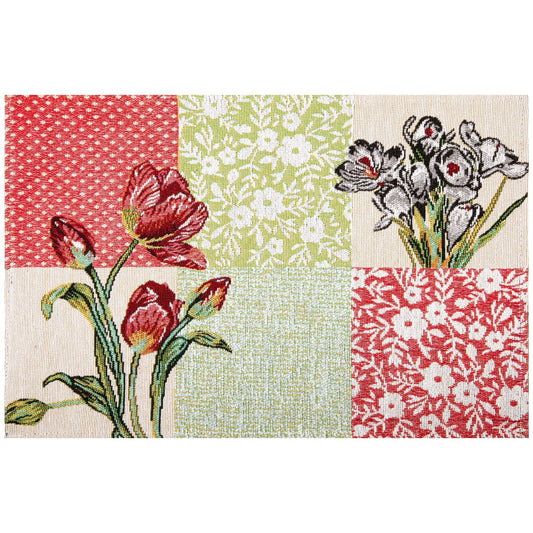 Gobelin Tischset Frühlings-Patchwork 33x50 cm