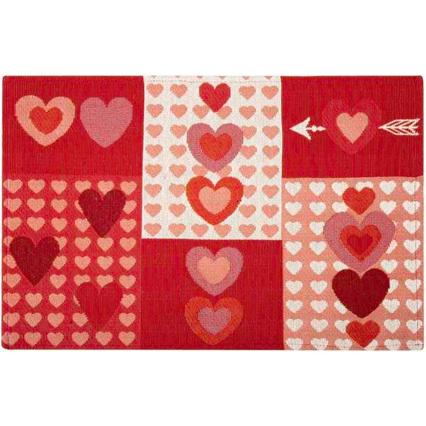 Gobelin Tischset Herzschlag - Valentine ca. 33x50 cm