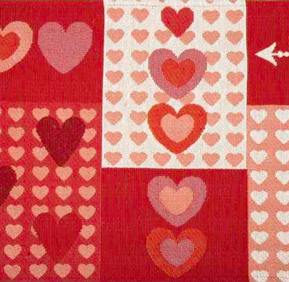 Gobelin Tischset Herzschlag - Valentine ca. 33x50 cm