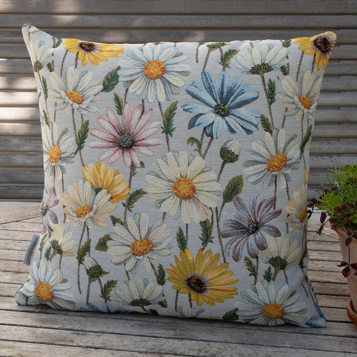 Gobelin Kissenhülle Frühlingsblütenwiese - Elina Flowerfield 50x50 cm