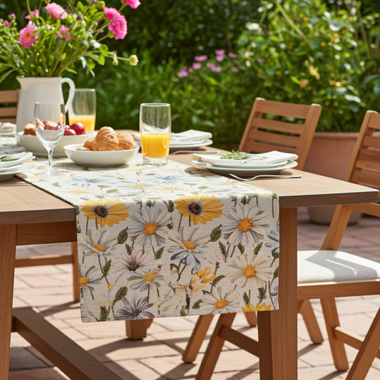 Gobelin Tischläufer Frühlingsblütenwiese - Elina Flowerfield 40x90 cm