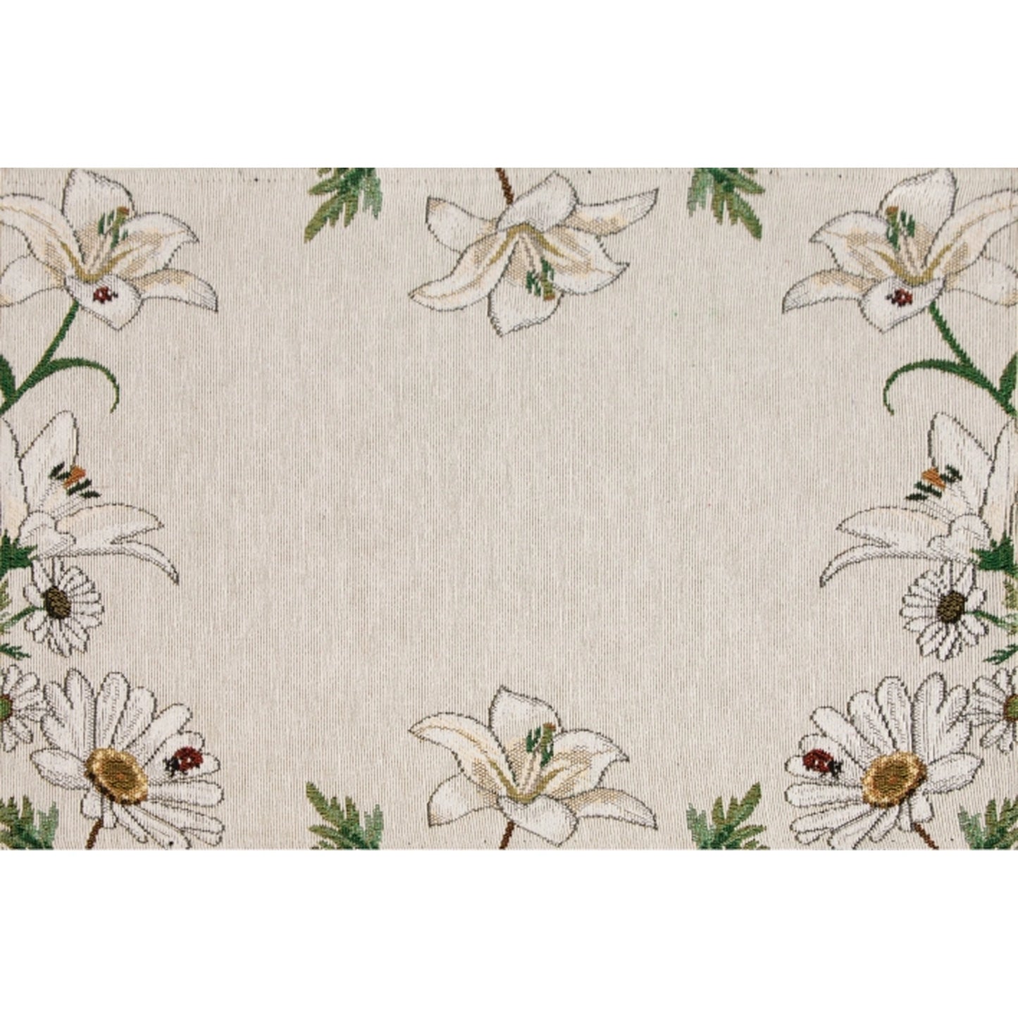 Gobelin Tischset Blüten mit Glückskäfer - Daisy 33x50 cm