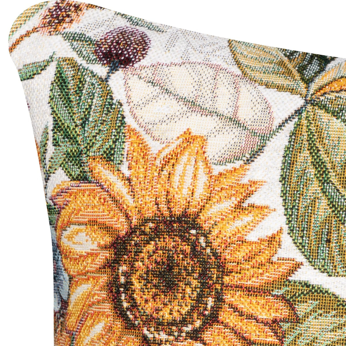 Gobelin Kissenhülle Sonnenblumen und Marienkäfer 40x40 cm