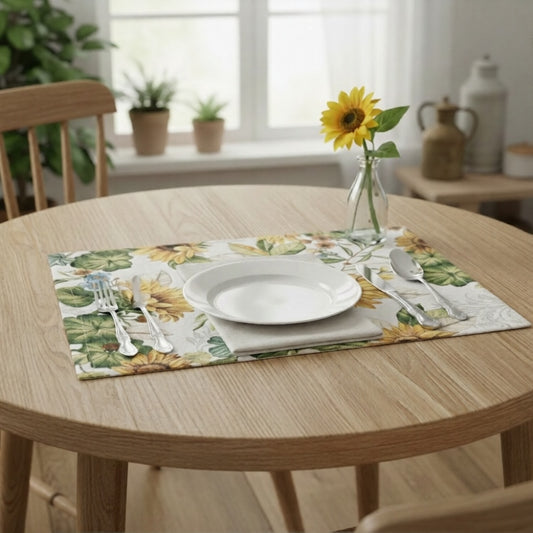 Gobelin Tischset mit Sonnenblumen und Marienkäfern - Andalusia Sunflower 35x50 cm