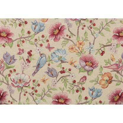 Gobelin Tischset mit Vogel im Blütenparadies - Spring Flower Bird 35x50 cm