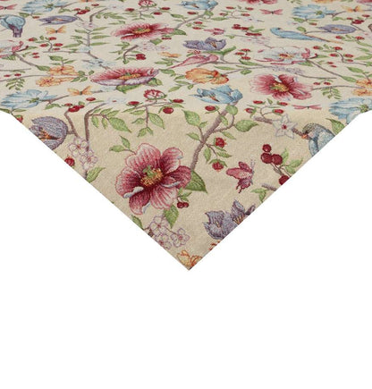 Gobelin Tischband mit Vogel im Blütenparadies - Spring Flower Bird 50x150 cm