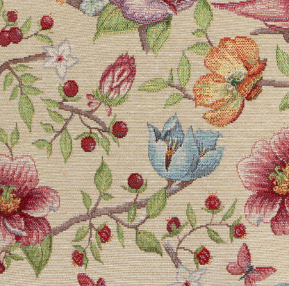 Gobelin Tischband mit Vogel im Blütenparadies - Spring Flower Bird 50x150 cm