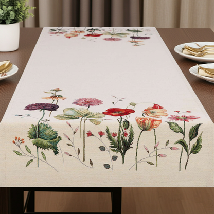 Gobelin Tischband Wiesenblüher 45x140 cm