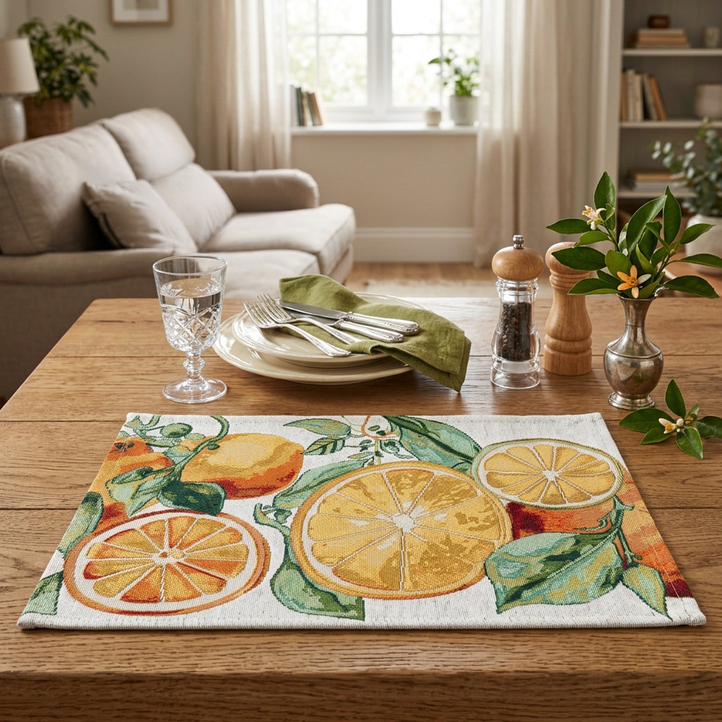 Gobelin Tischset Zitrusfrische 33x50 cm