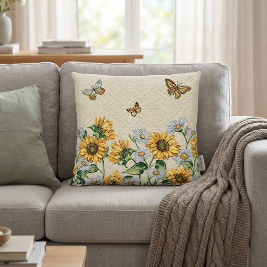 Gobelin Kissenhülle Sonnengarten 45x45 cm