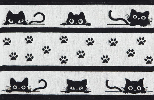 Tischset Jolly Cat 33x50 cm | Schwer & Griffig - Katze Schwarz Weiß süß