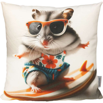 Kissenhülle Surfer Hamster