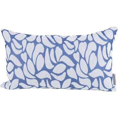 Kissenhülle für den Außenbereich • Wasser- & schmutzabweisend • Mondblumen blau | 30x50 cm