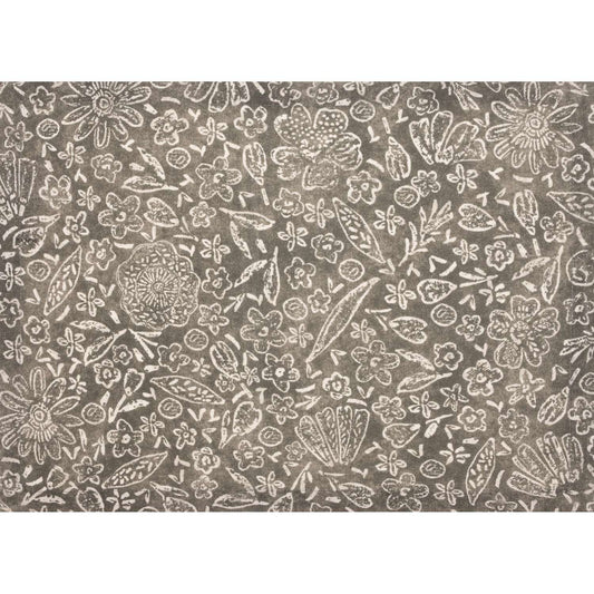 Tischset für den Außenbereich • Hohe Lichtechtheit im Freien • Graphitblüte grau | 34x47 cm