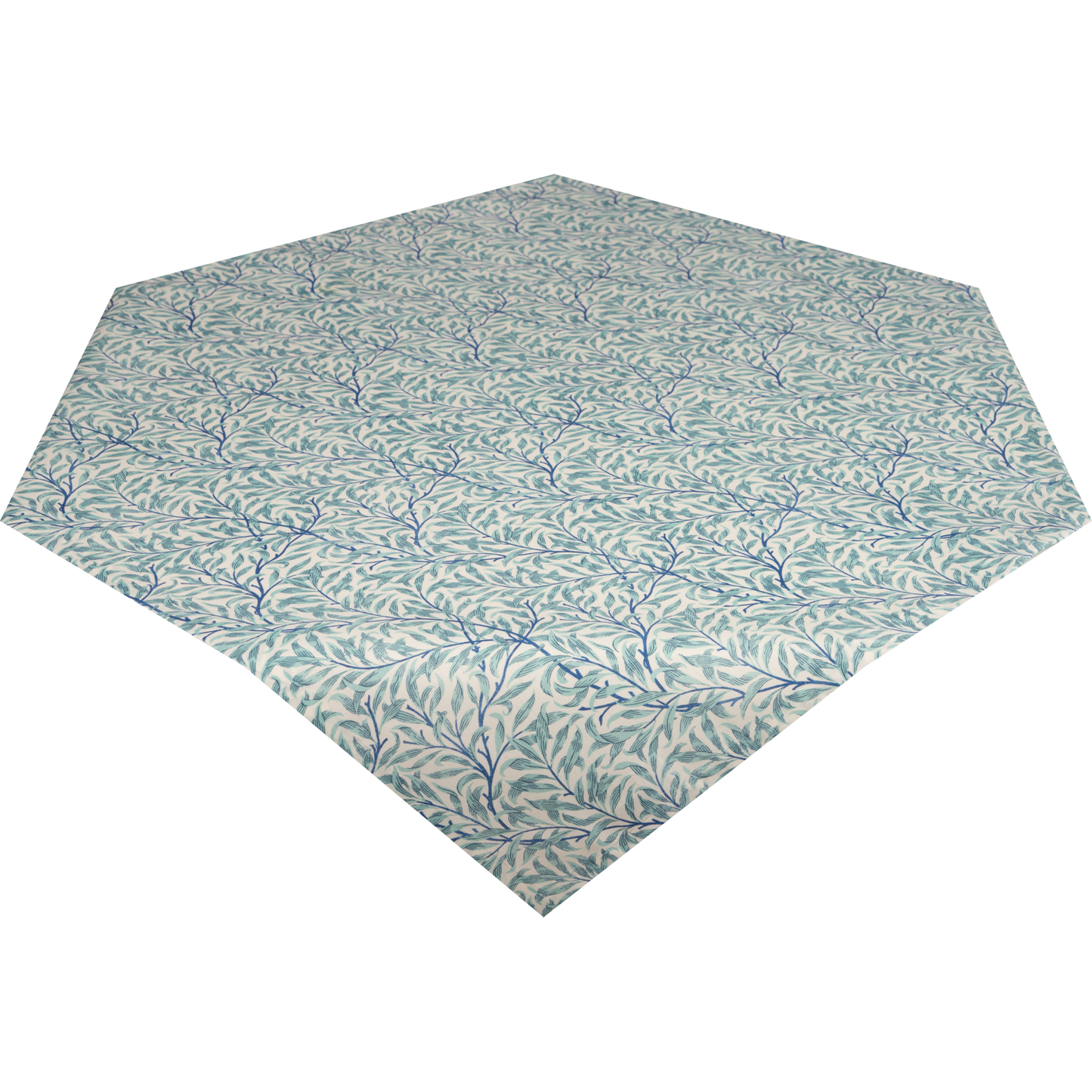 Tischdecke für Terrasse & Balkon • Schadstofffrei nach OEKO-TEX® • Blattwerk blau | 110x110 cm