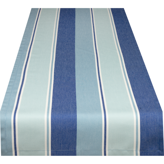 Tischläufer für Terrasse & Balkon • Schadstofffrei nach OEKO-TEX® • Azurklang | 45x150 cm