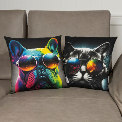 Wendekissenhülle Chrom Katze