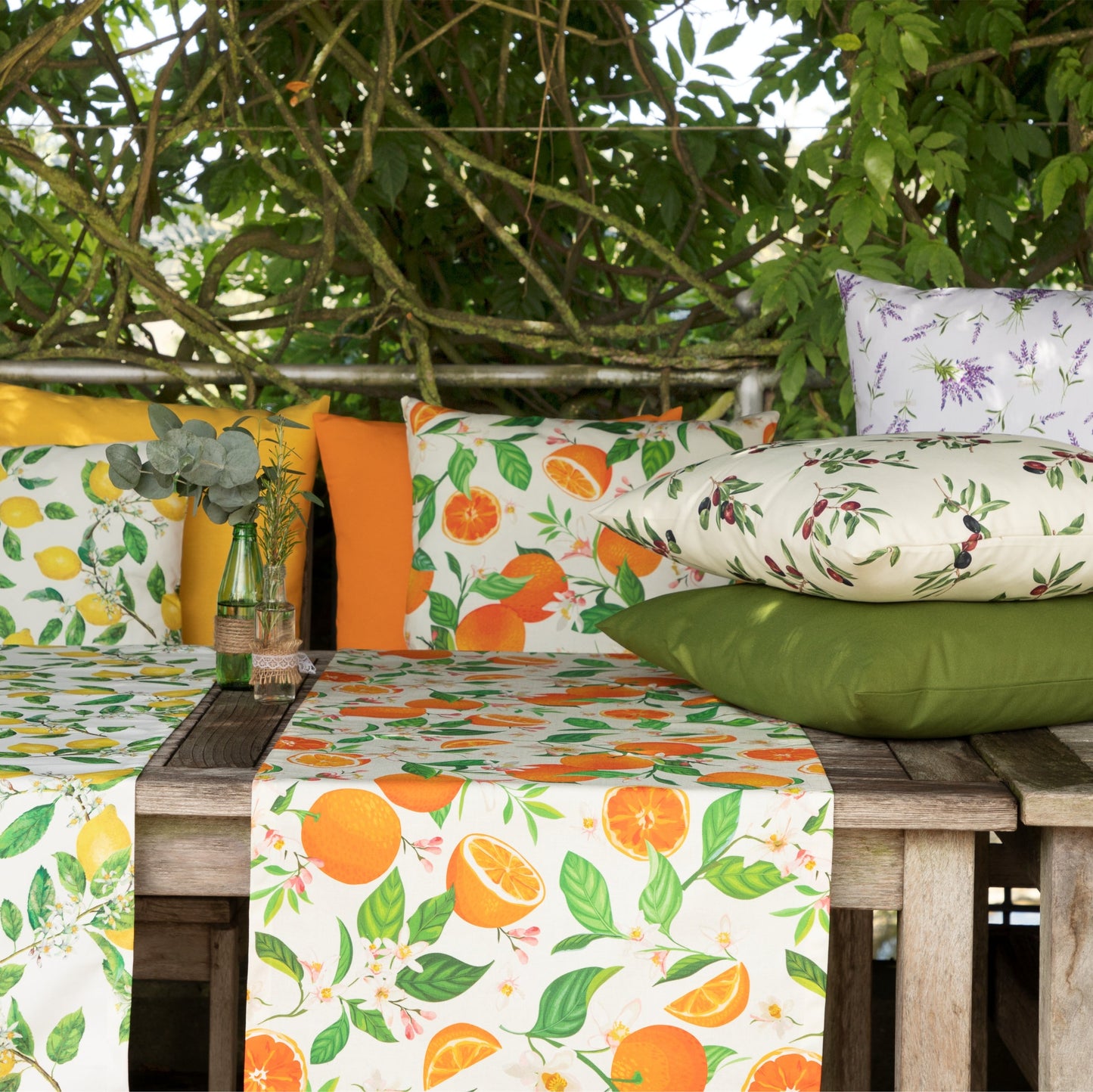 Tischdecke Orangenblüte - Natural Orange 130x170 cm