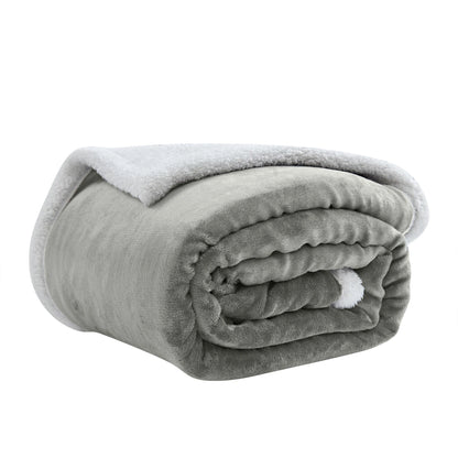 Sherpa Uni-Wohndecke, Farbe grau
