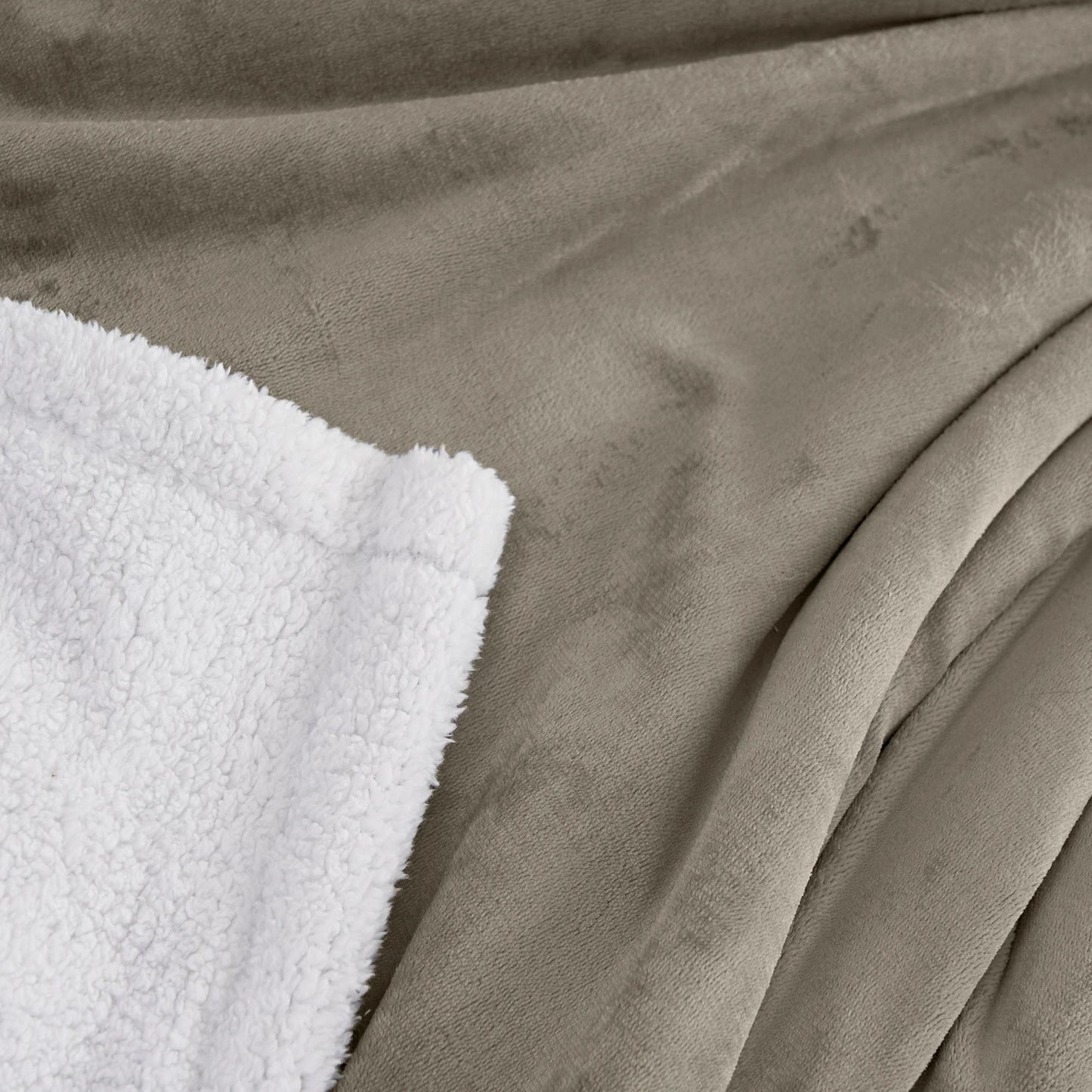 Sherpa Uni-Wohndecke, Farbe taupe