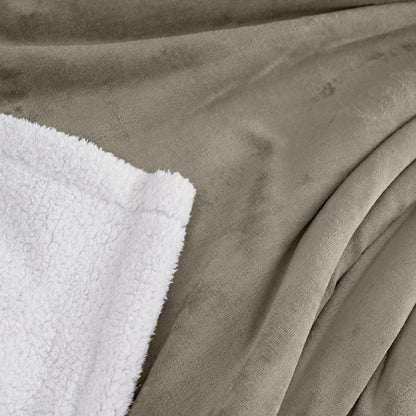 Sherpa Uni-Wohndecke, Farbe taupe