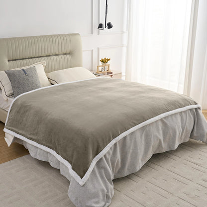 Sherpa Uni-Wohndecke, Farbe taupe