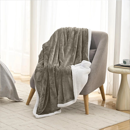 Sherpa Uni-Wohndecke, Farbe taupe