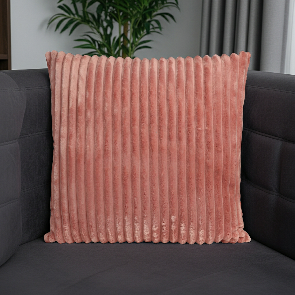 Kissenhülle Cord Optik fein gerippt rosa - Maya 45x45 cm